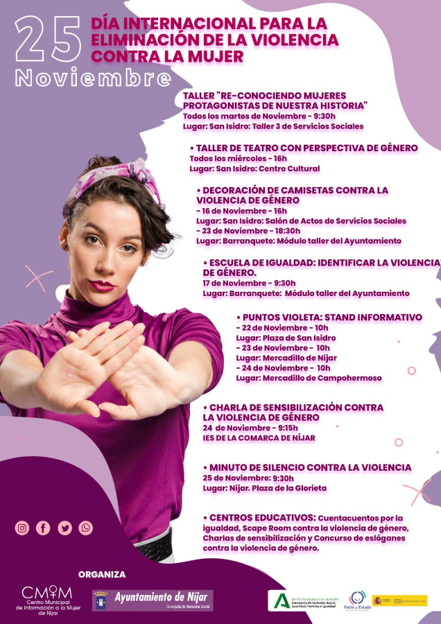 Actividades 25N – Día Internacional para la eliminación de la violencia contra las mujeres